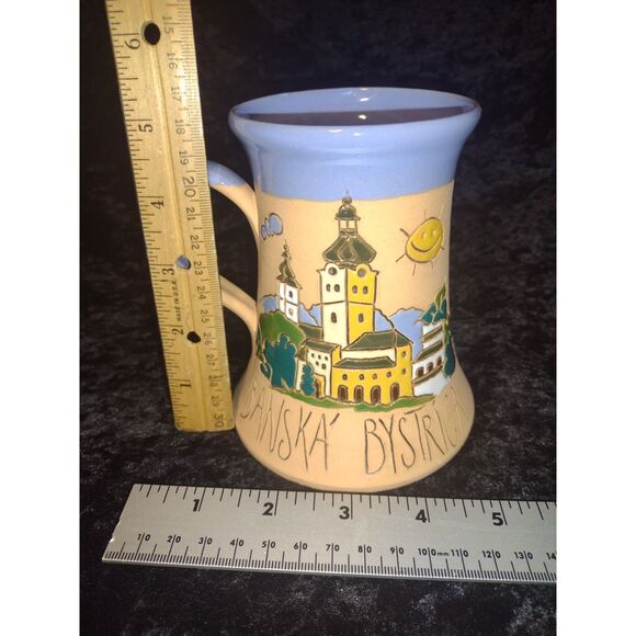 Banska Bystrica Slovakia Handmade Pottery Coffee Tea Travel Souvenir Cup‎ Mug - Picture 4 of 9
